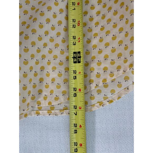 Halogen Yellow Apple Print‎ Button Up Top Size large - Picture 6 of 6